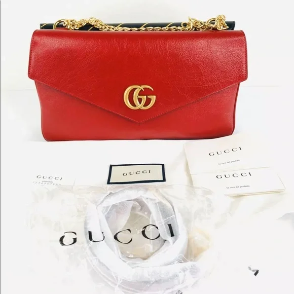 Authentic Gucci TWO FACED Thiara Bag With Strap New. Red /Blk. $5500 - Picture 4 of 9